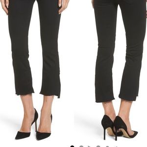 MOTHER Insider Crop Fray Jeans Not Guilty - Black - Size 26 Excellent Condition